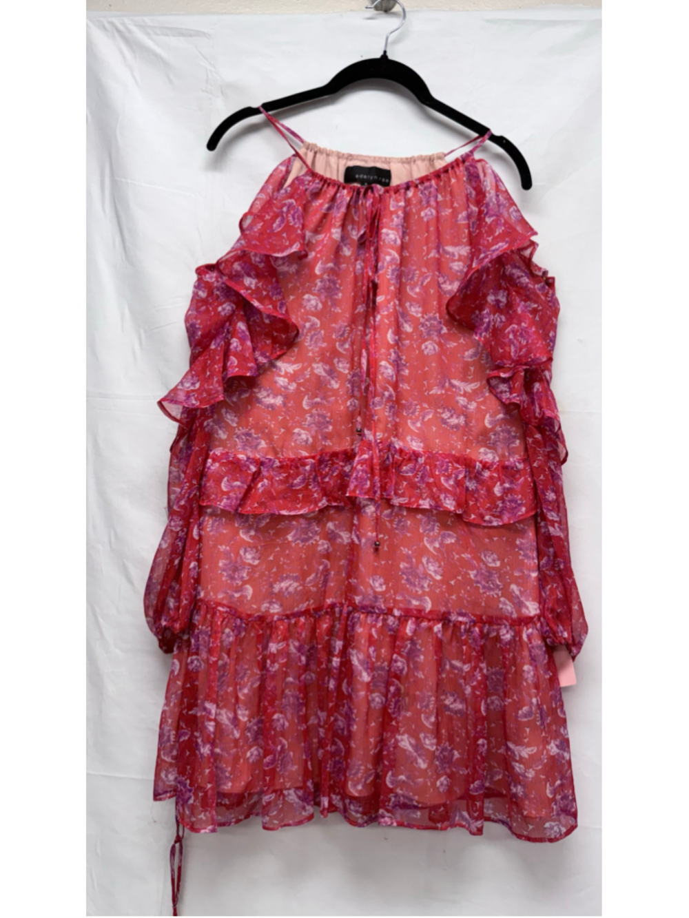 Women's Adelyn Rae Floral Mini Dress, Size S, Red and Purple - Picture 2 of 14